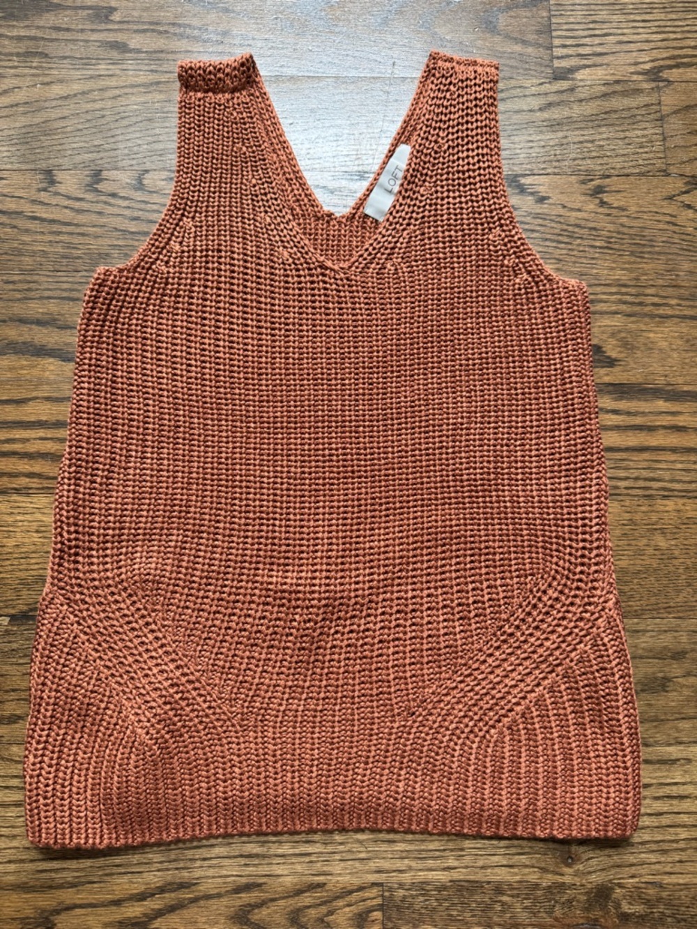 LOFT Sleeveless Sweater Tank Bundle Black & Rust Size S - Picture 5 of 8